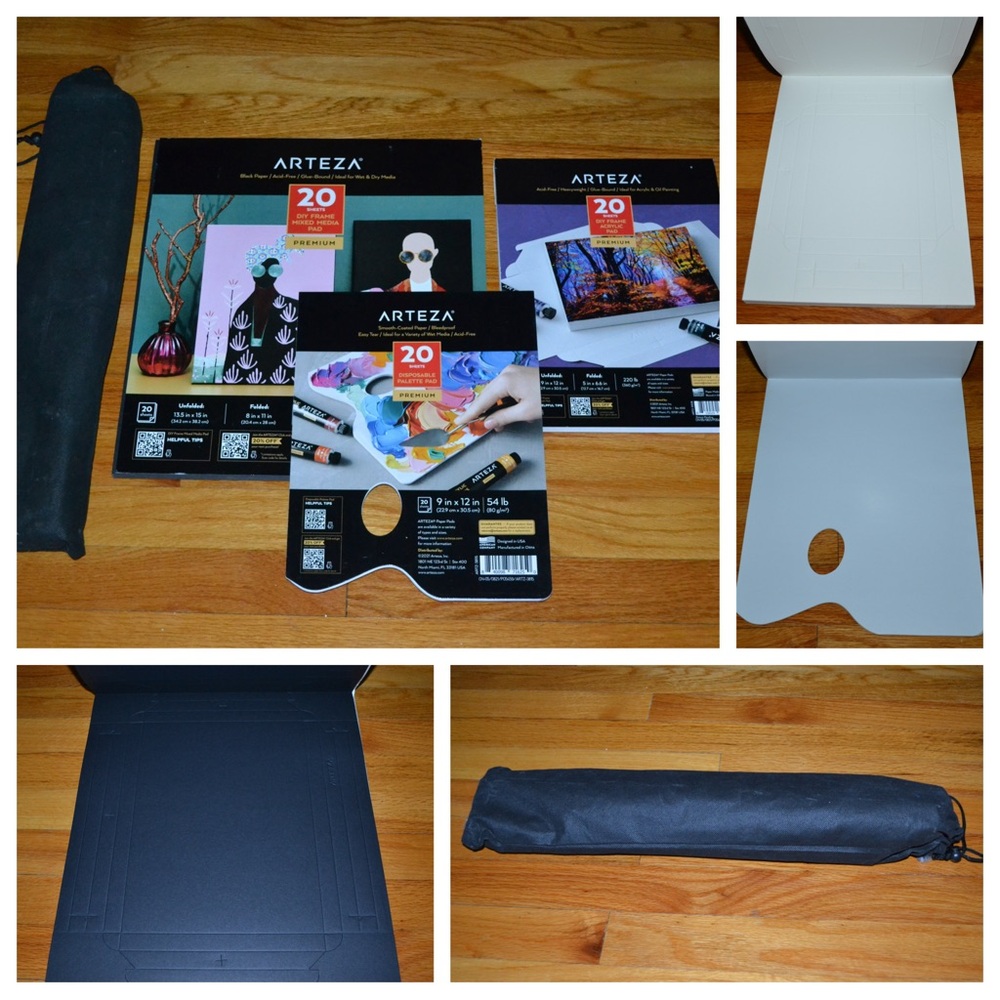 Arteza art set with pop-up easel - NEW